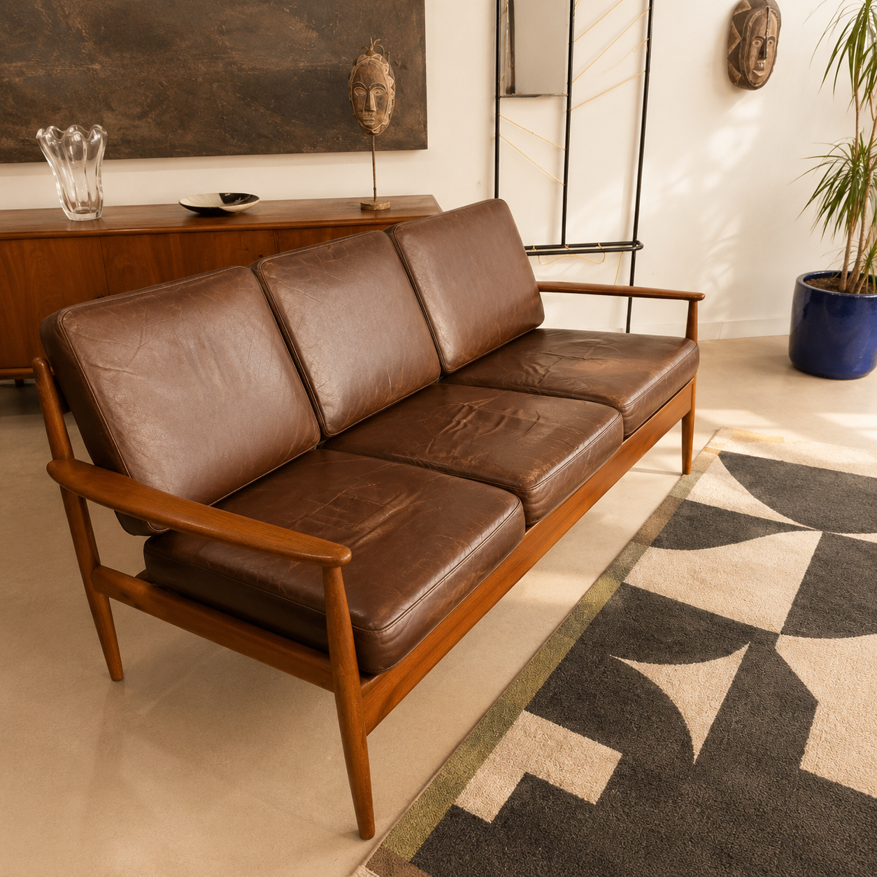 Ensemble Canapé Fauteuils et table basse scndinave