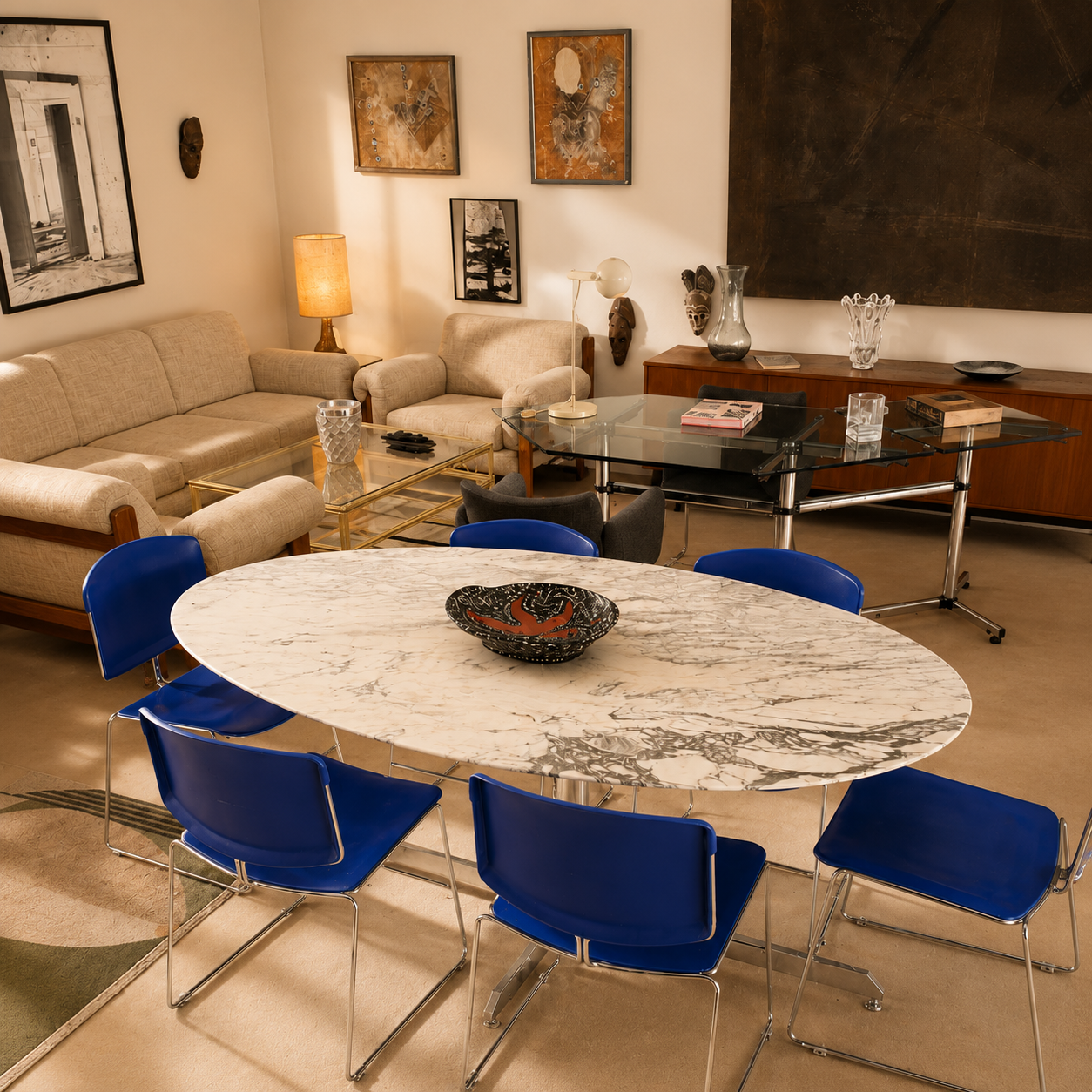 Table marbre Roche Bobois Knoll