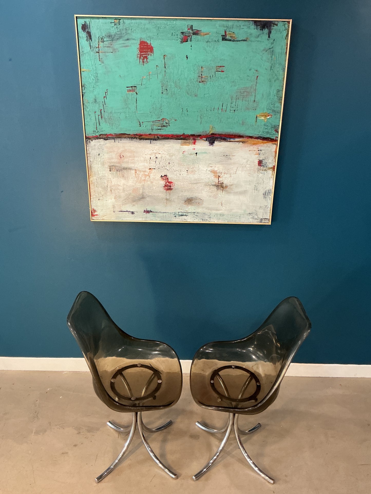 2 chaises vintage plexi