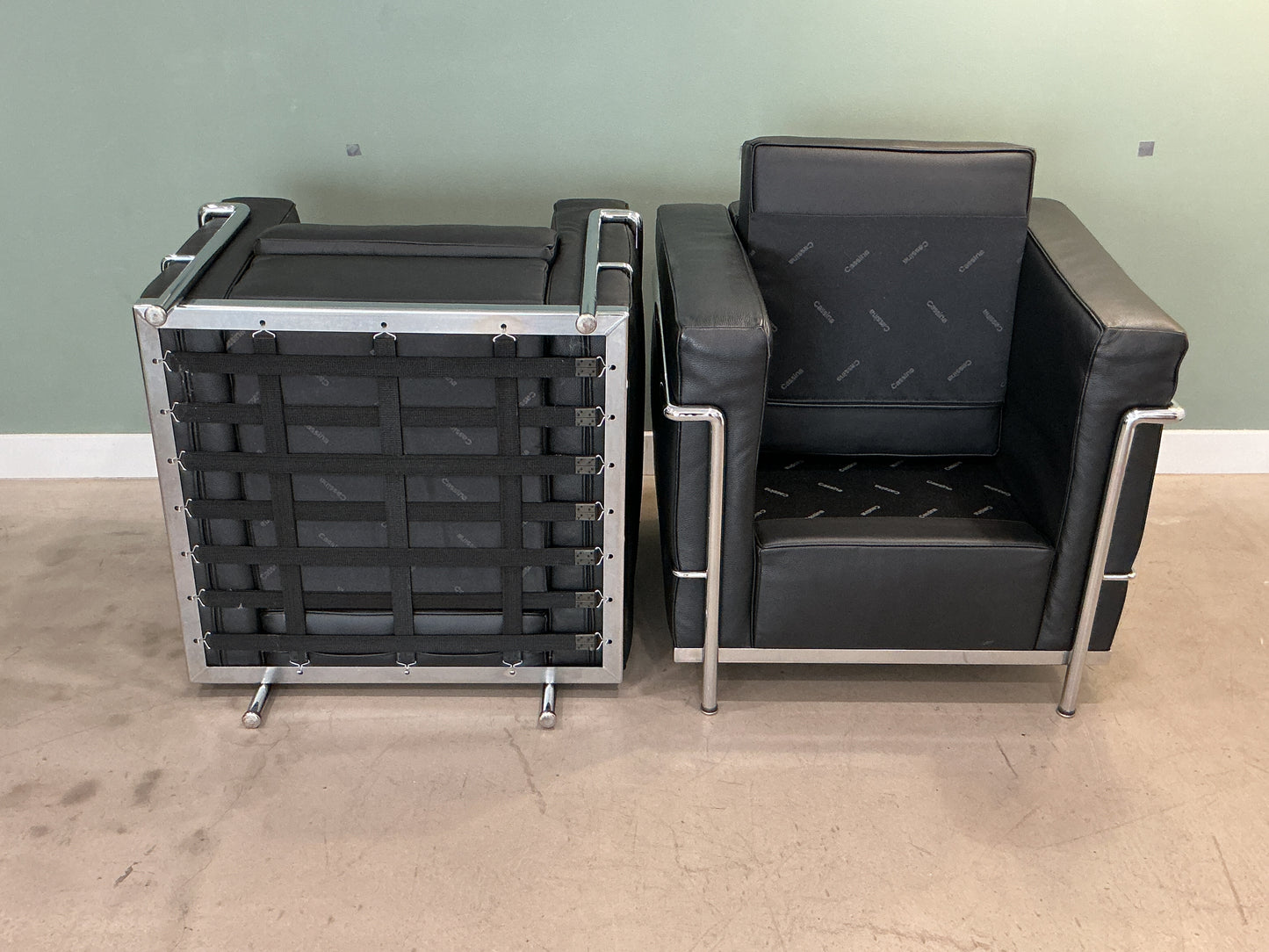 Ensemble canapé et fauteuils lecorbusier LC2