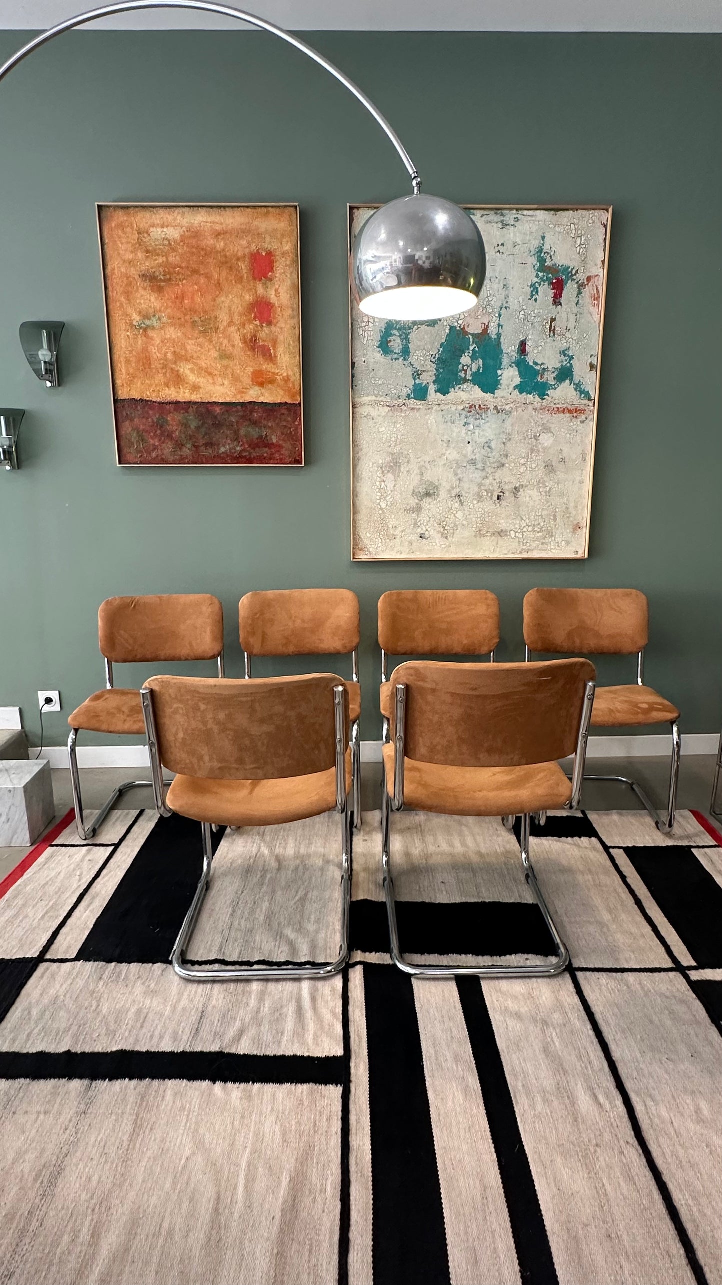 6 chaises Cantilever